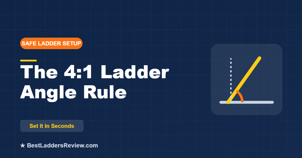 How to set the correct 4 to 1 ladder angle in 2026