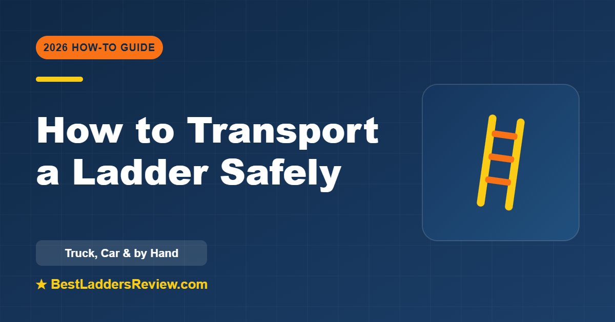 How to transport and carry a ladder safely 2026