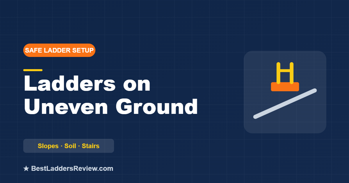 How to use a ladder on uneven ground, slopes and stairs in 2026