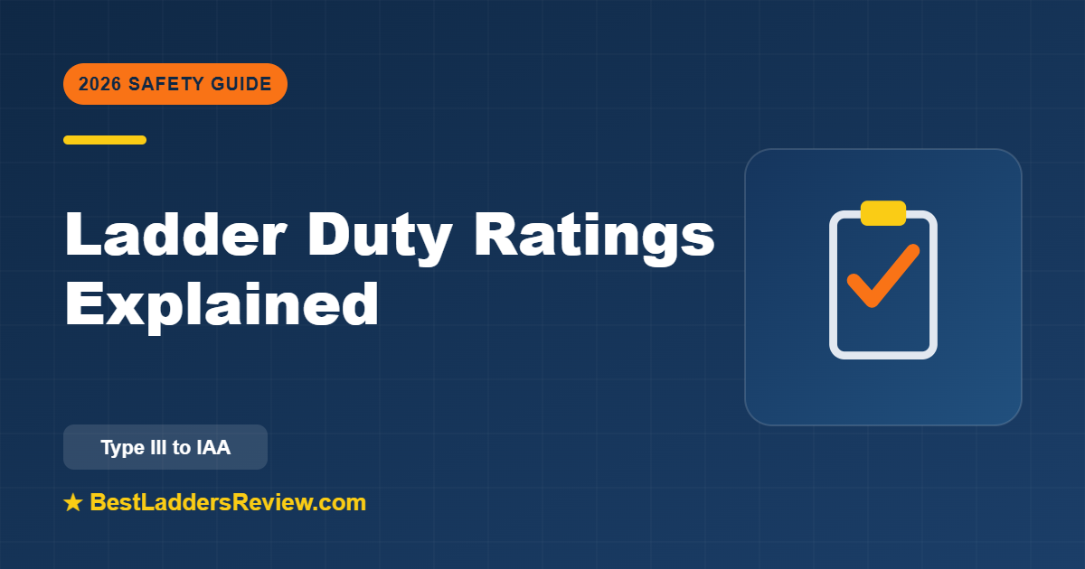 Ladder duty ratings explained — Type IA IAA II III 2026