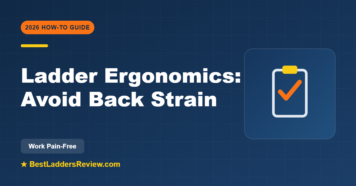 Ladder ergonomics avoid back and shoulder strain 2026